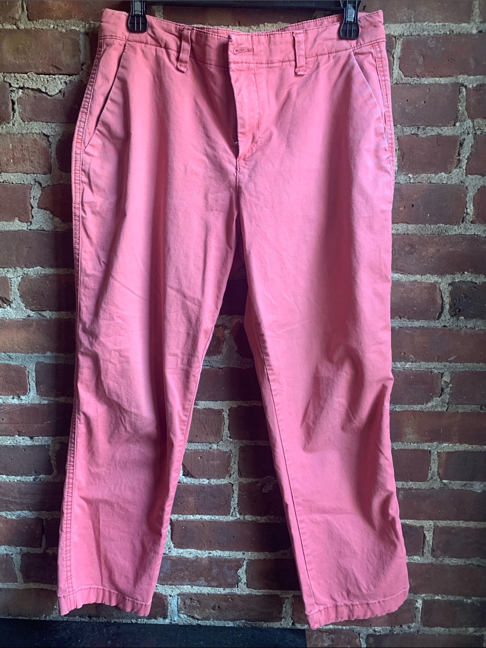 Gap Girlfriend Chinos in Coral Pink Sz 4 Petite Classic Straight-Leg